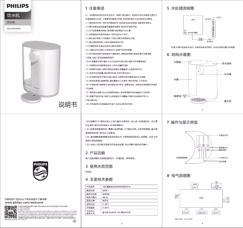 Page n°1 - Manuel utilisateur Philips ADD4818