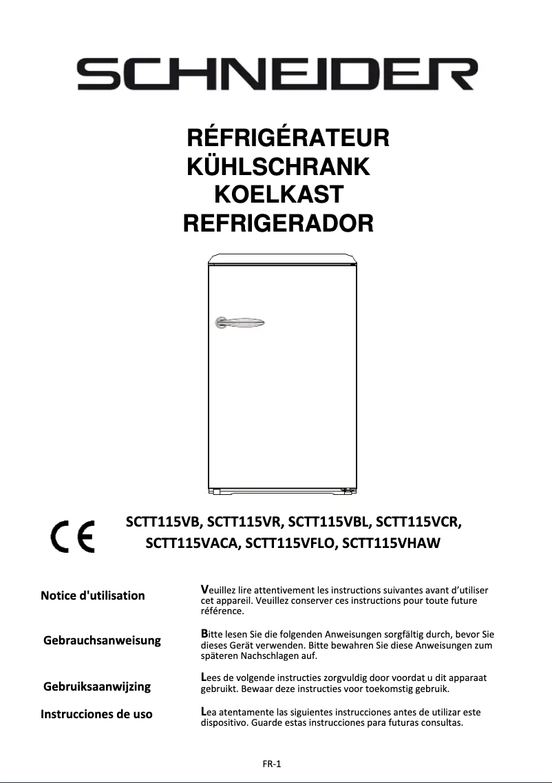 Image de la première page du manuel de l'appareil SCTT115VHAW