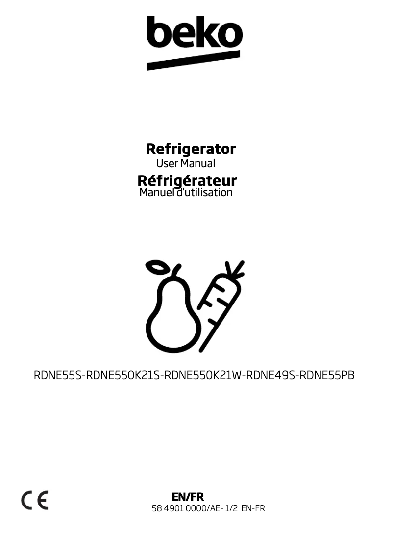 Image de la première page du manuel de l'appareil RDNE55PB