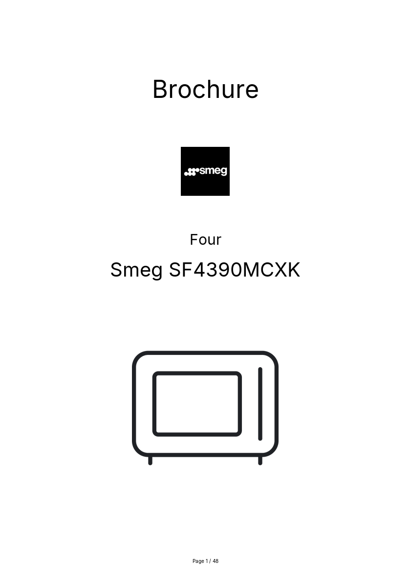 Page n°1 - Brochure Smeg SF4390MCXK