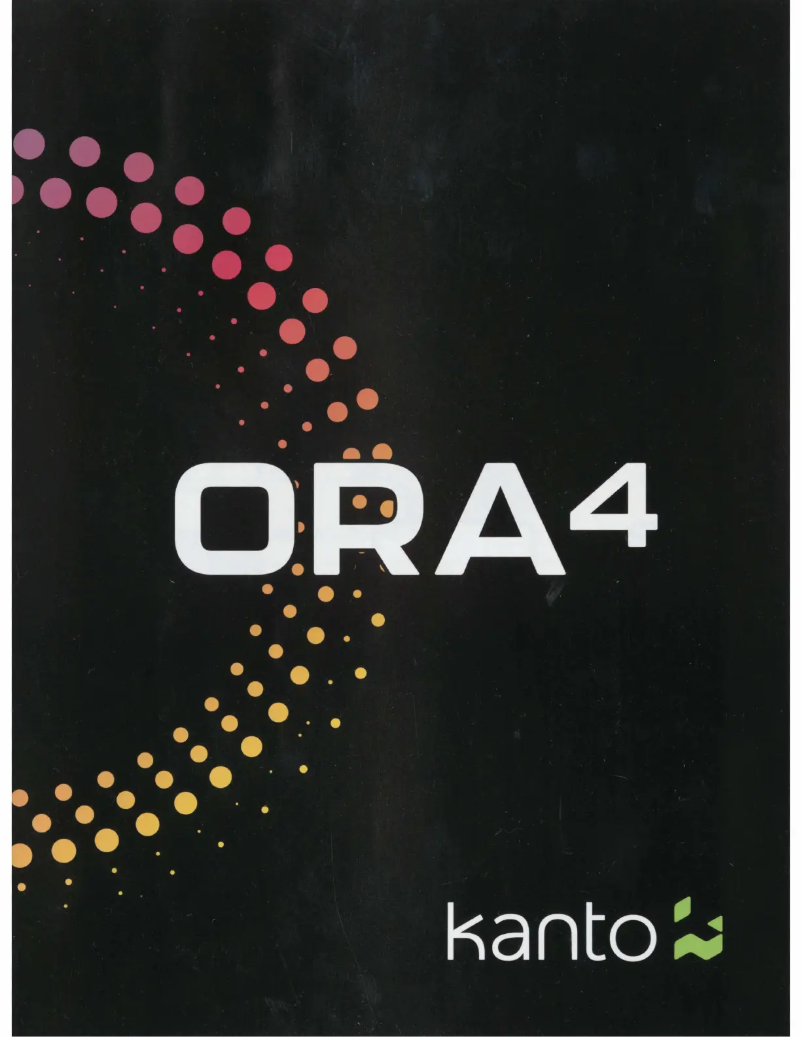 Página 1 del manual Manual de usuario Kanto ORA4