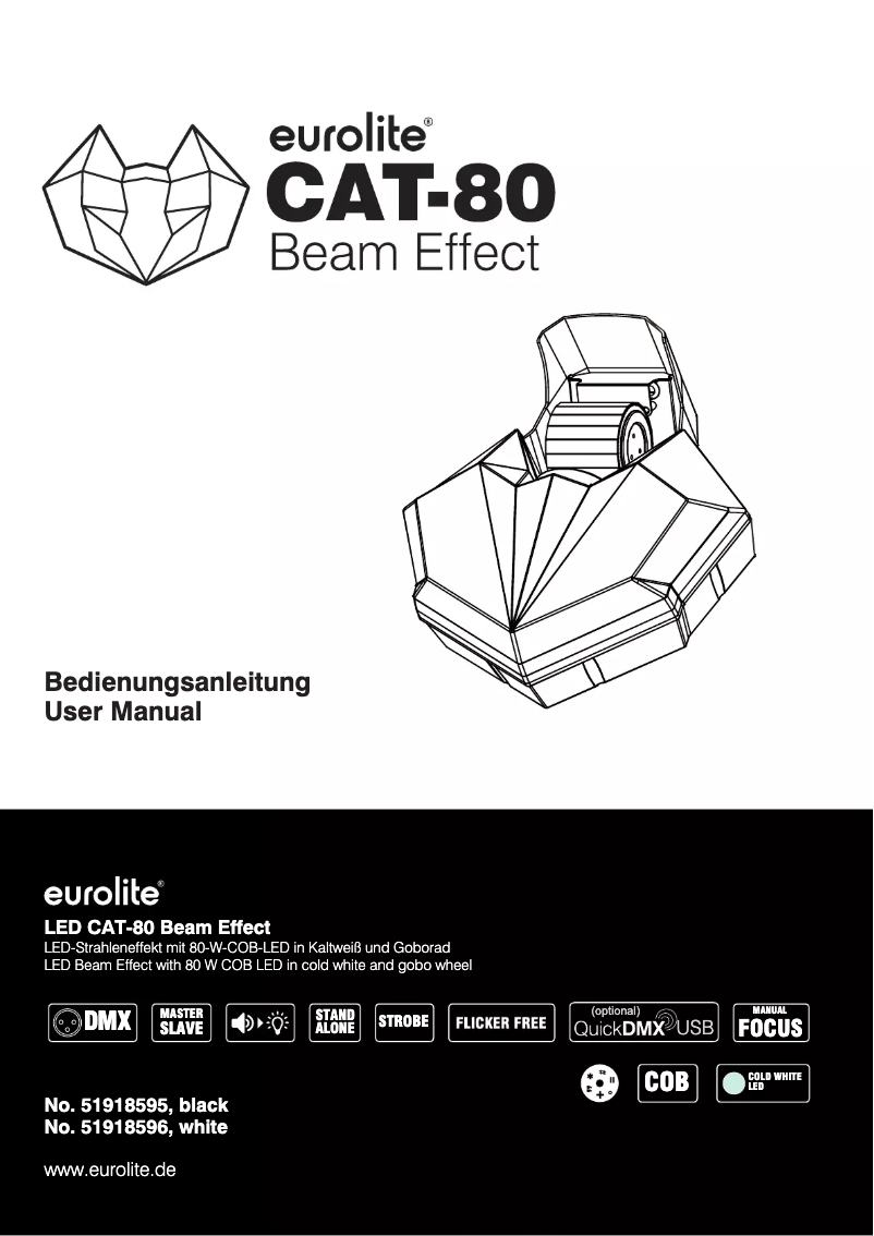Page n°1 - Manuel utilisateur Eurolite CAT-80