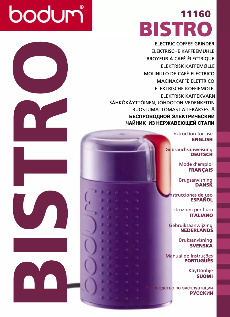 Page n°1 - Manuel utilisateur Bodum Bistro Blade
