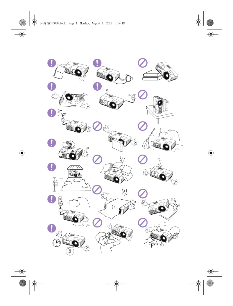 Page n°1 - Guide de démarrage rapide BenQ MW516