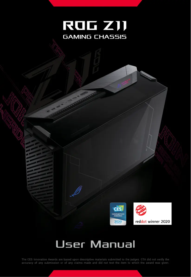 Image de la première page du manuel de l'appareil ROG Z11