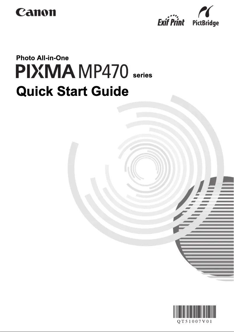 Page n°1 - Manuel utilisateur Canon Pixma MP470