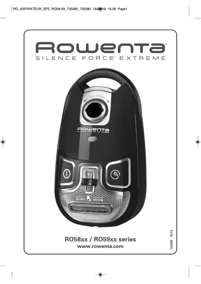 Page n°1 - Manuel utilisateur Rowenta Silence Force Extreme RO5931