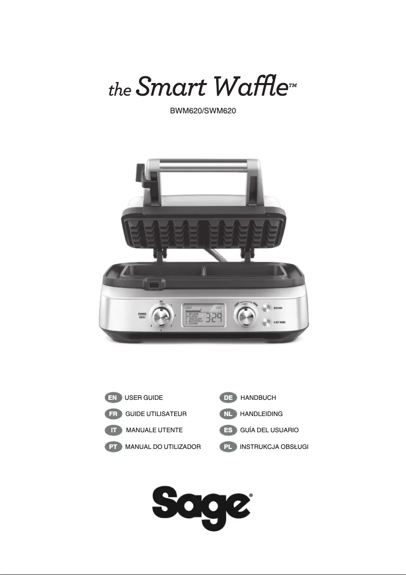 Page 1 de la notice Manuel utilisateur Sage the Smart Waffle Pro SWM620