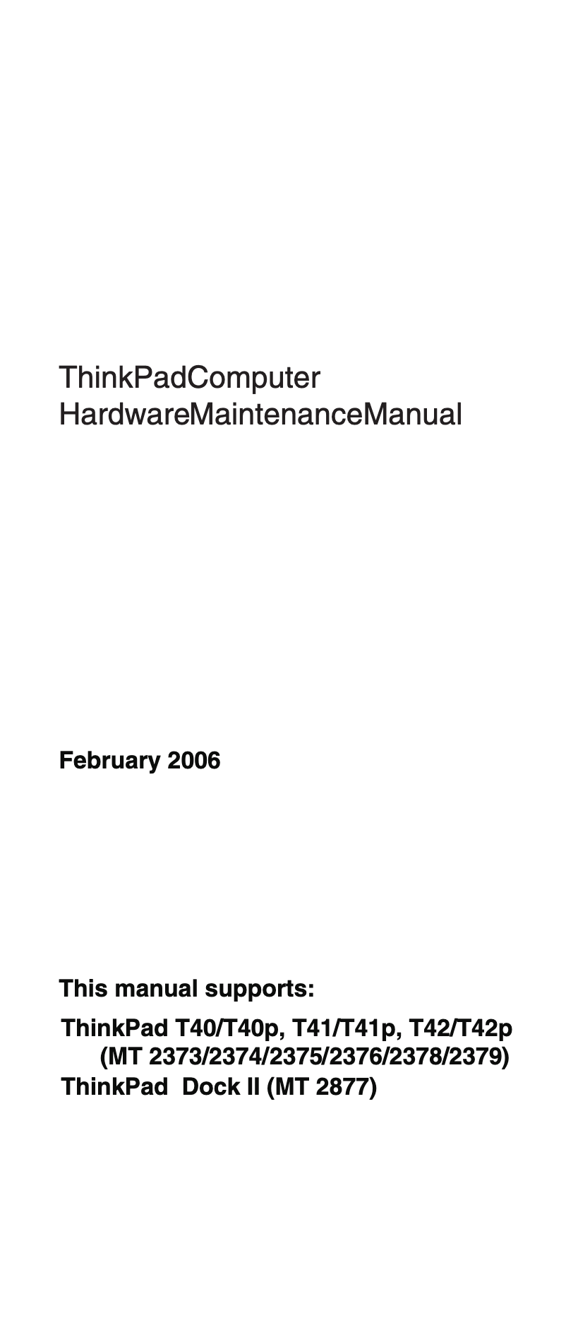 Page 1 de la notice Manuel utilisateur IBM ThinkPad T40