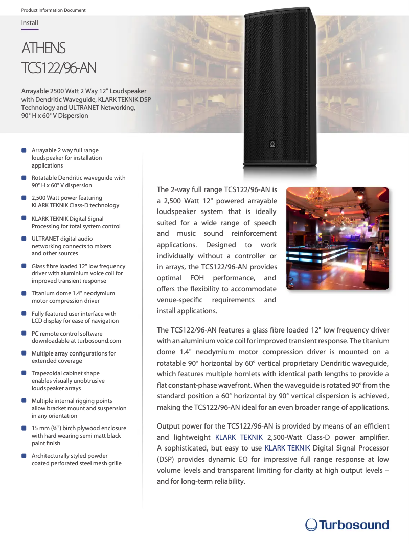 Image de la première page du manuel de l'appareil TCS122/96-AN