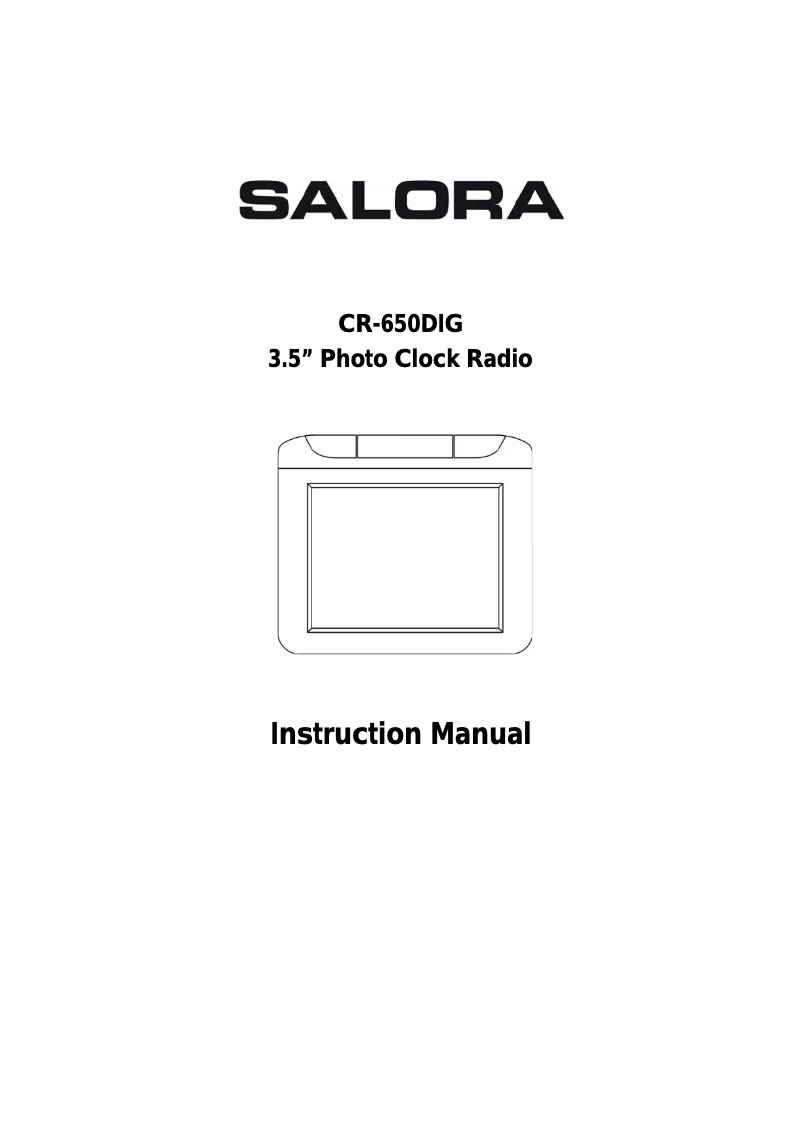 Page 1 de la notice Manuel utilisateur Salora CR650DIG