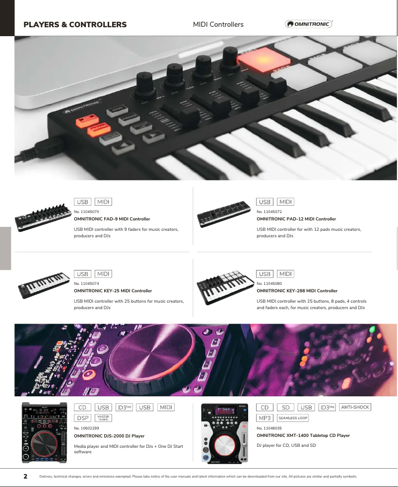 Page n°1 - Catalogue Omnitronic KEY-25