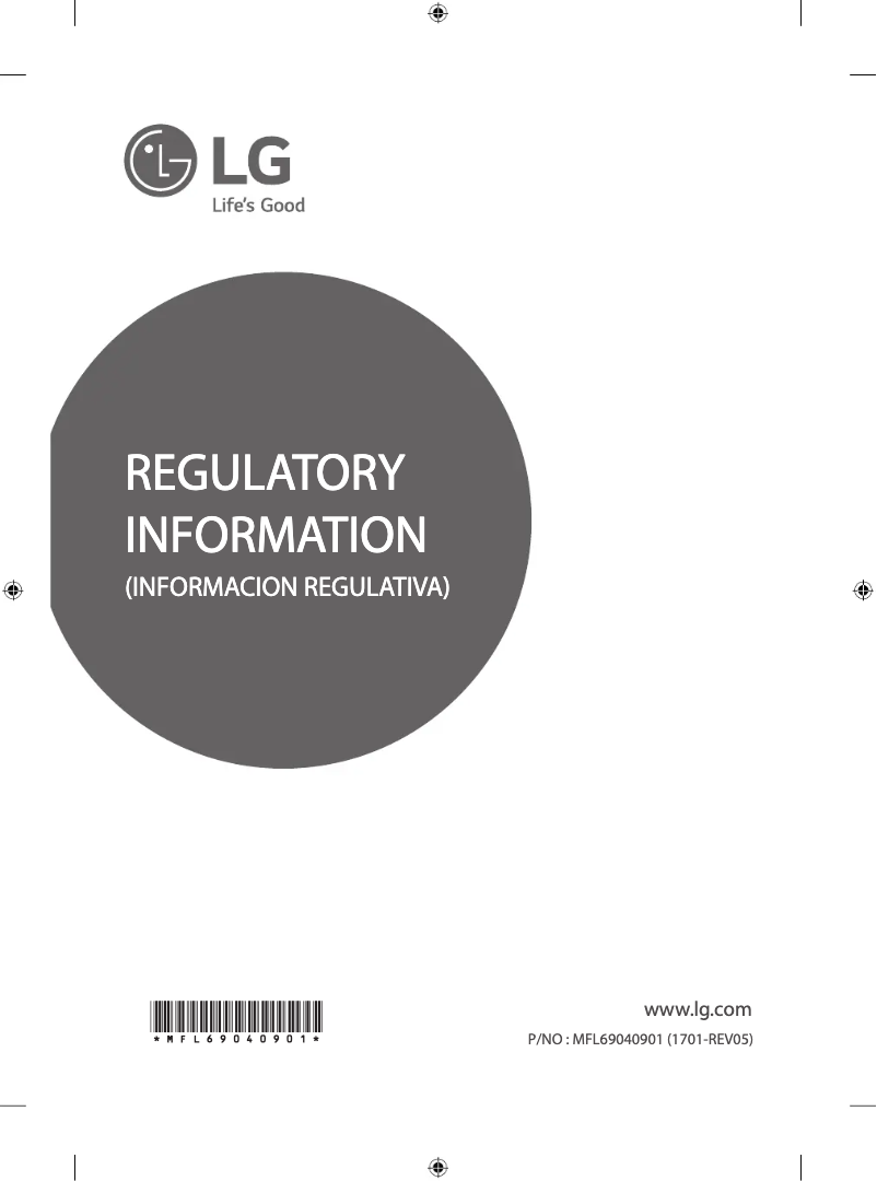 Page 1 de la notice Manuel utilisateur LG 42LS73D
