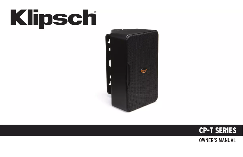 Page 1 de la notice Manuel utilisateur Klipsch Performance CP-6T