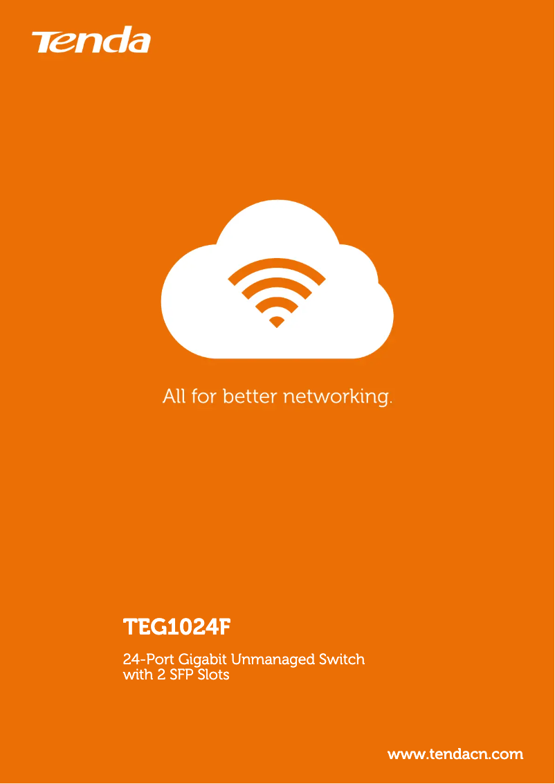 Page n°1 - Manuel utilisateur Tenda TEG1024F