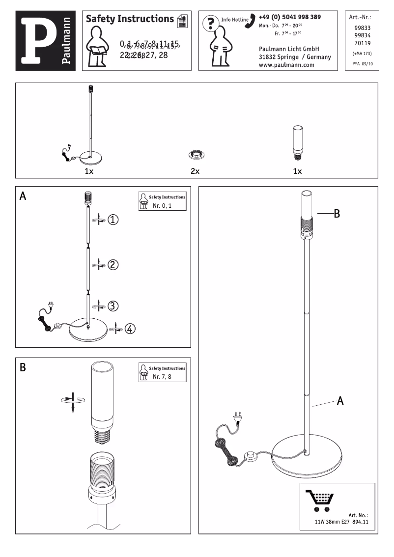 Page n°1 - Manuel utilisateur Paulmann 2Easy Basic