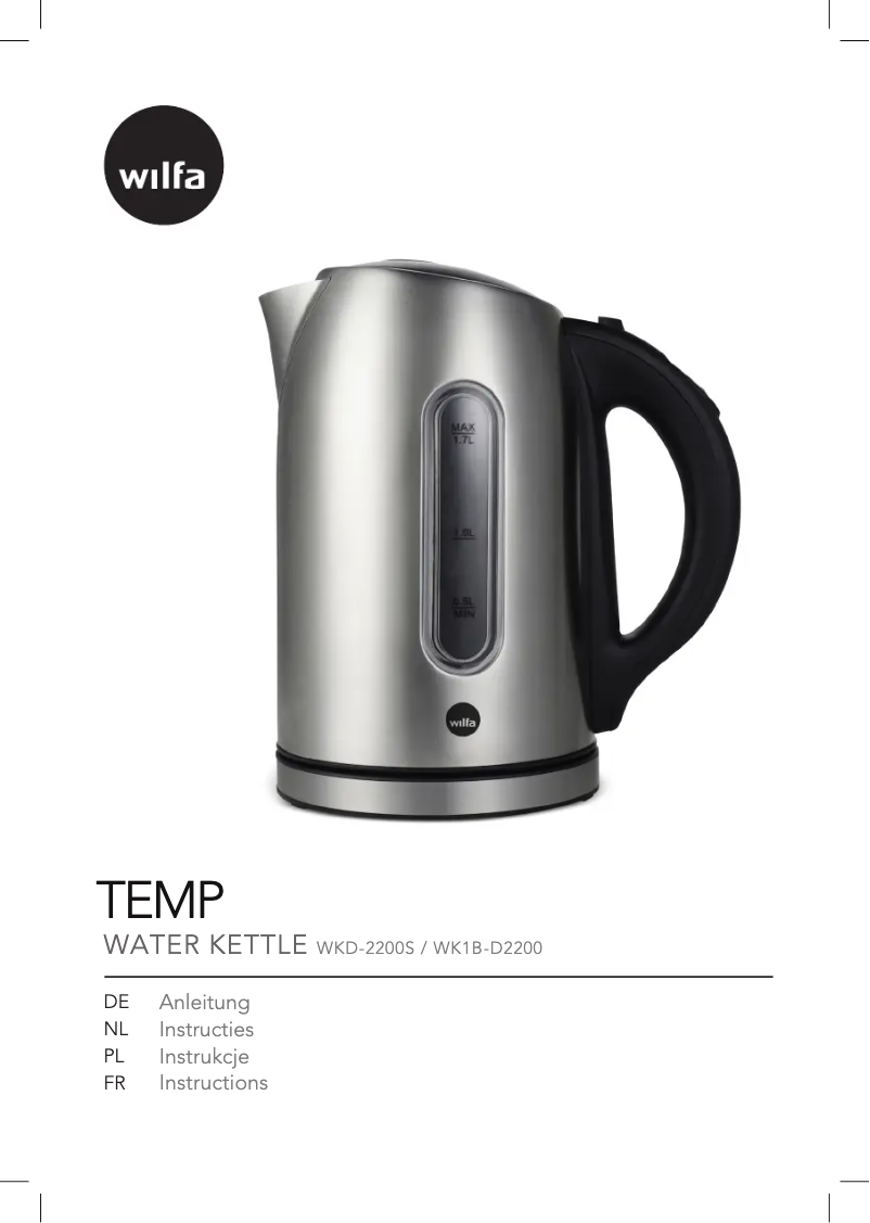 Image de la première page du manuel de l'appareil Temp WKD-2200S