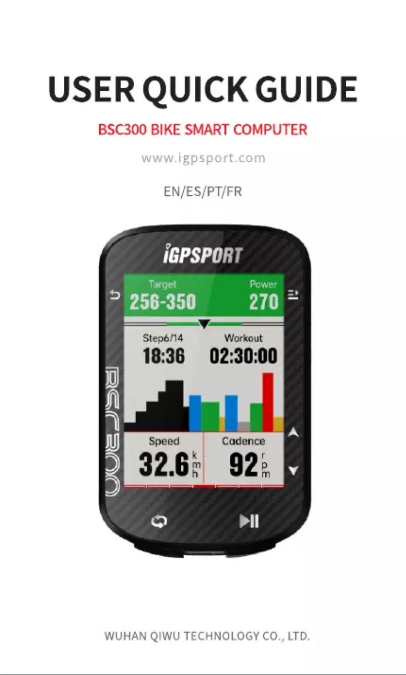 Page 1 de la notice Manuel utilisateur iGPSport BSC300