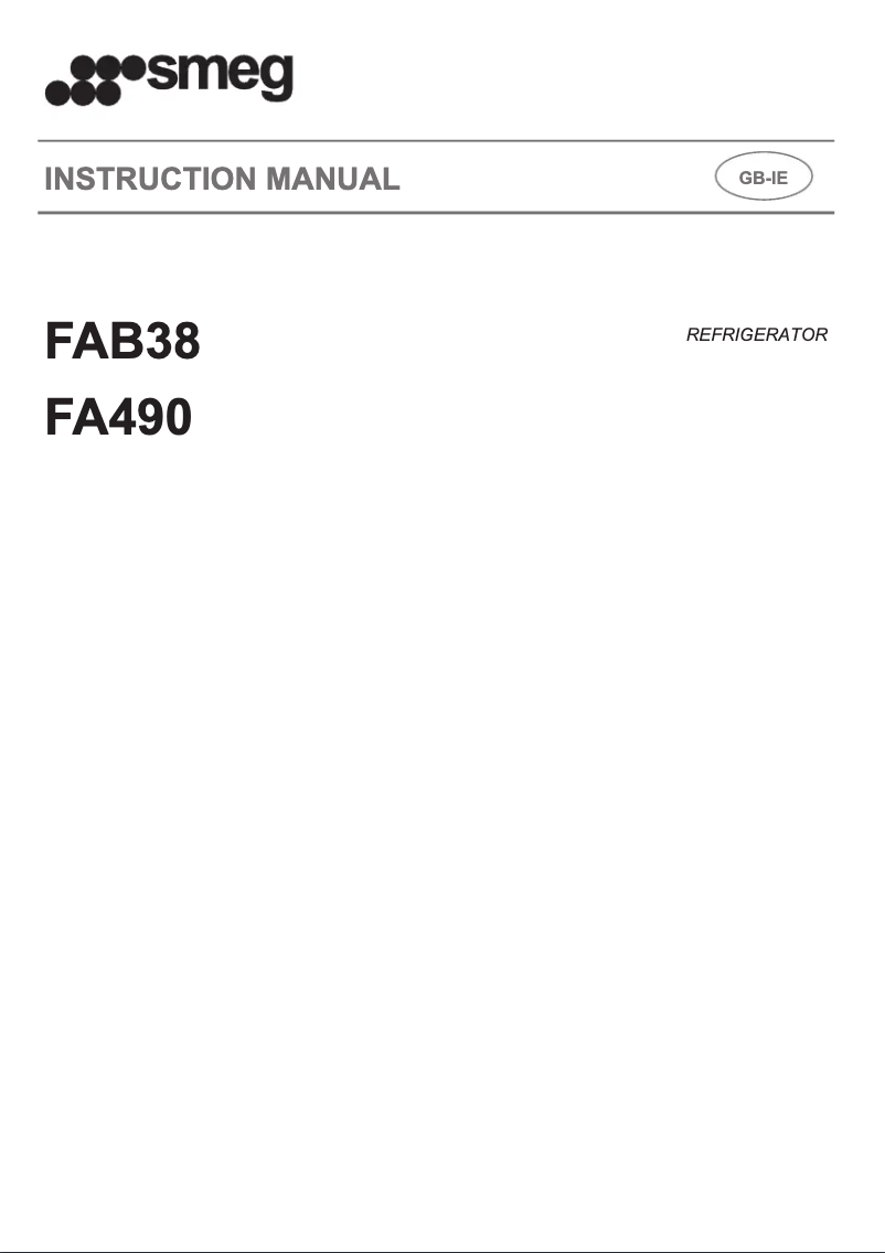 Page 1 de la notice Guide d'installation Smeg FAB38RBL