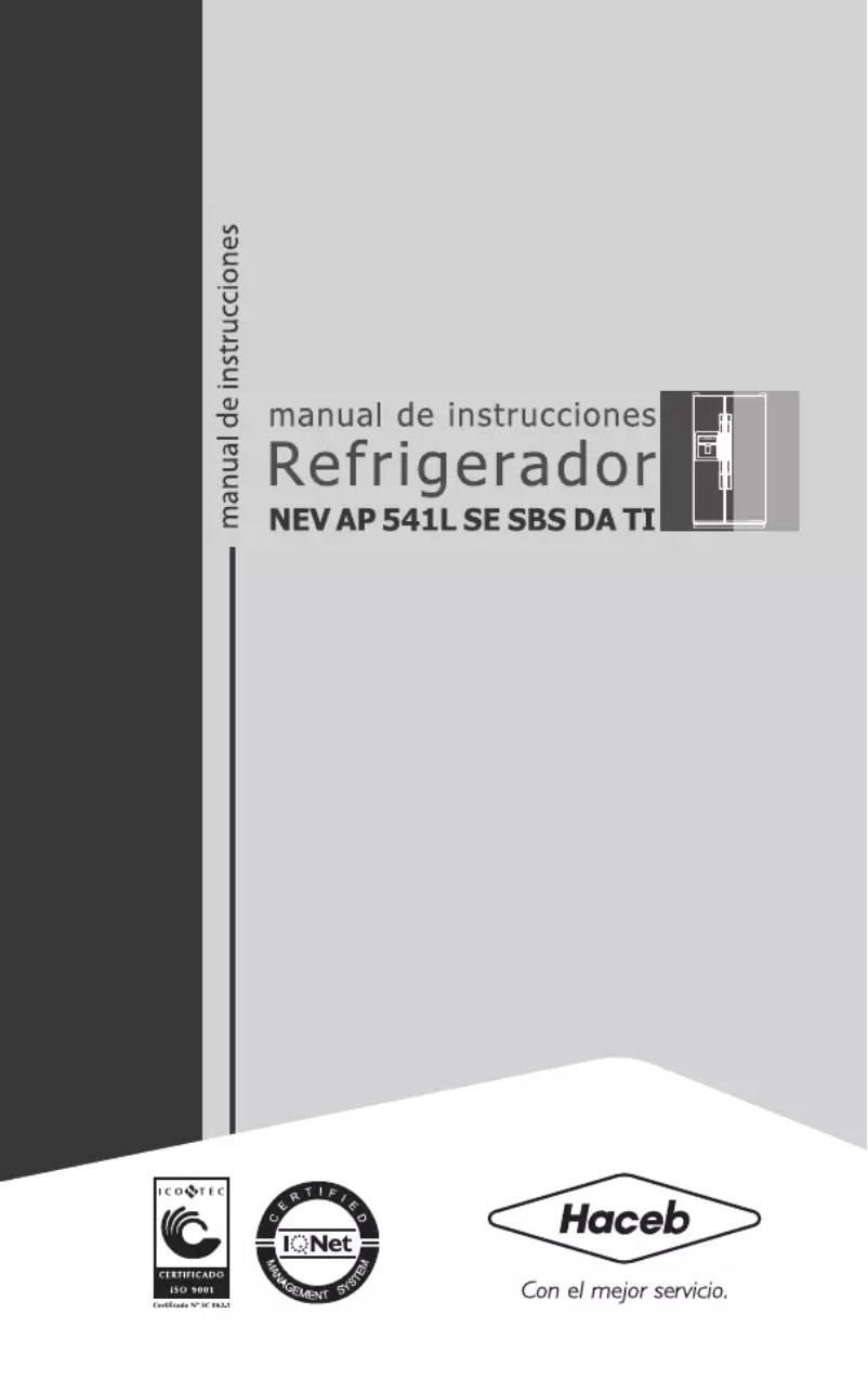 Page 1 de la notice Manuel utilisateur Haceb SBS 541 L SE 2P T