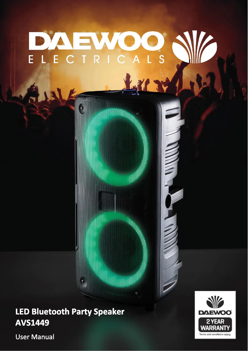 Image de la première page du manuel de l'appareil AVS1449