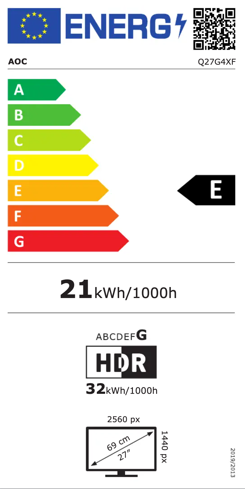 Image de la première page du manuel de l'appareil Q27G4XF