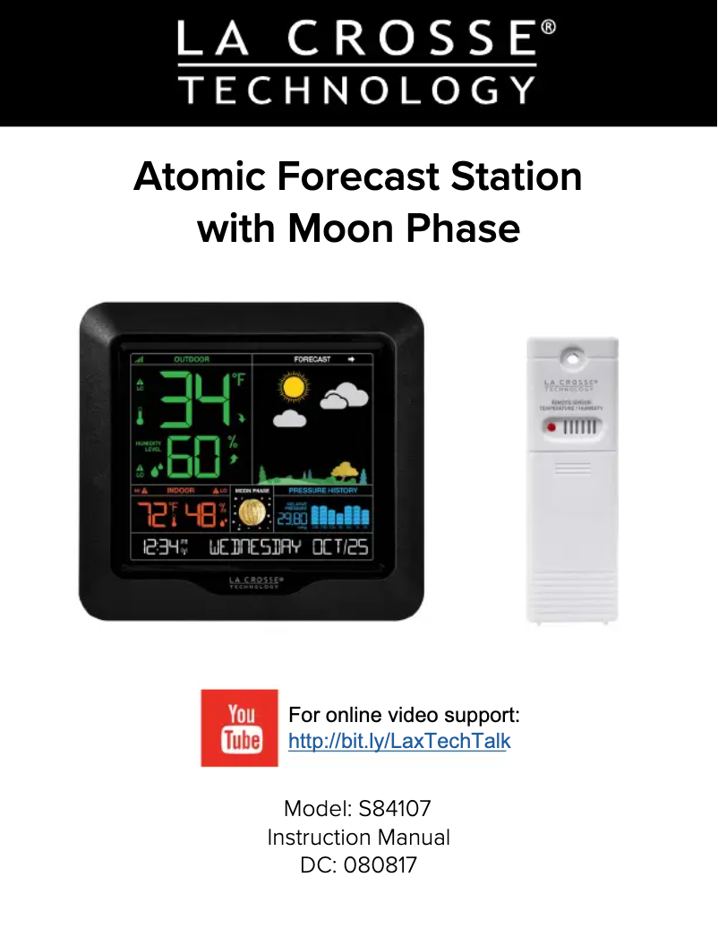 Página 1 del manual Manual de usuario La Crosse Technology 308-1416-TBP