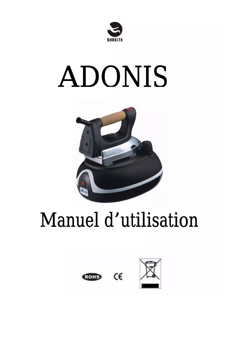 Page n°1 - Manuel utilisateur Robusta Adonis