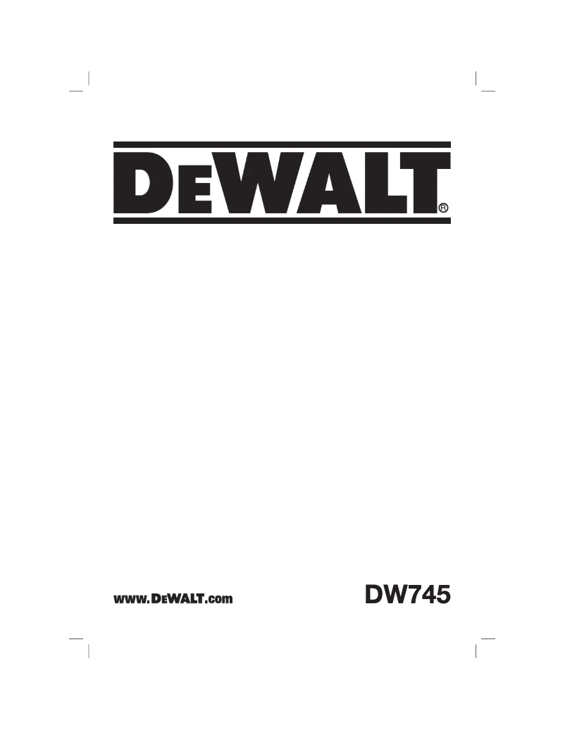 Page 1 de la notice Manuel utilisateur DeWalt DW745