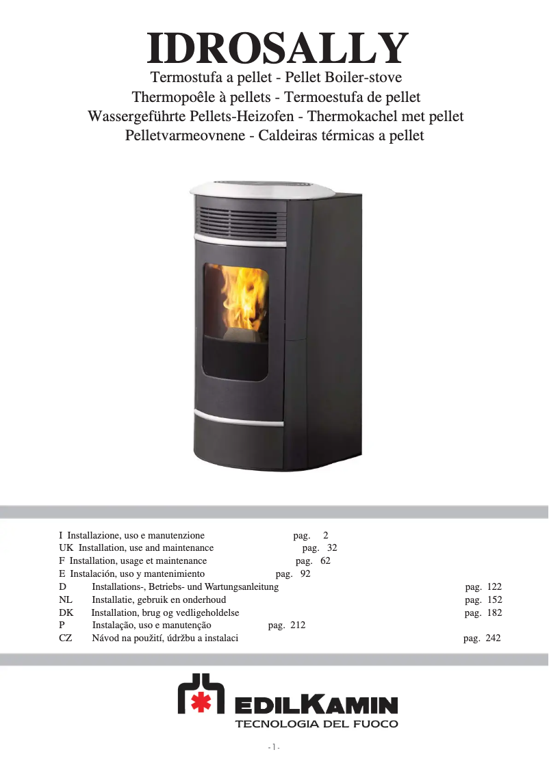 Página 1 del manual Manual de usuario Edilkamin IDROSALLY