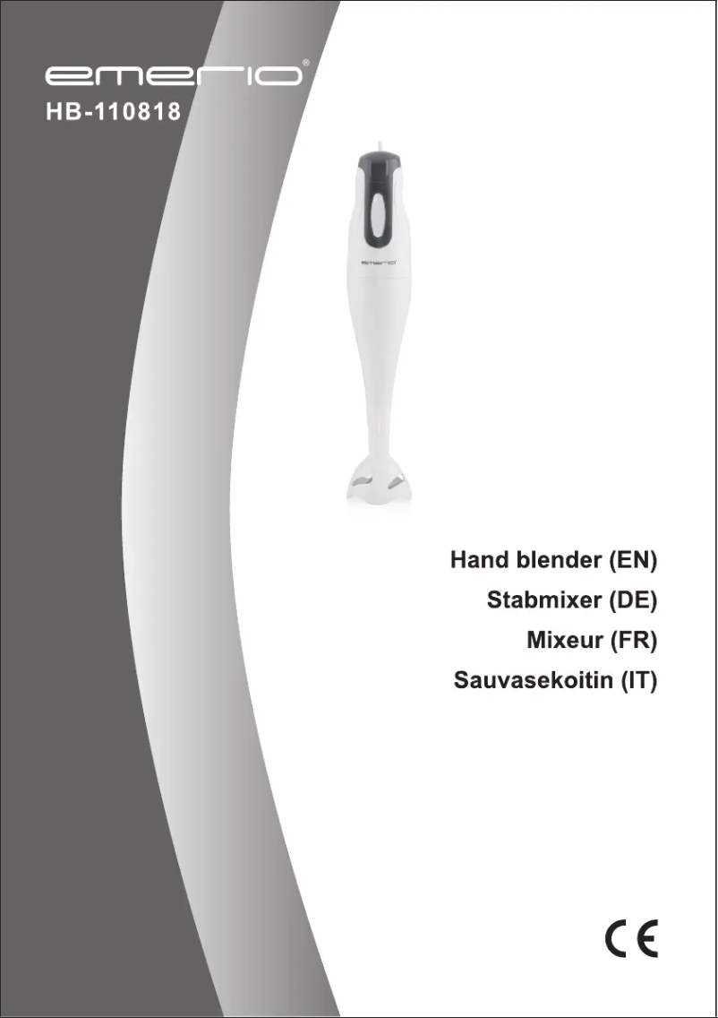 Page 1 de la notice Manuel utilisateur Emerio HB-110818
