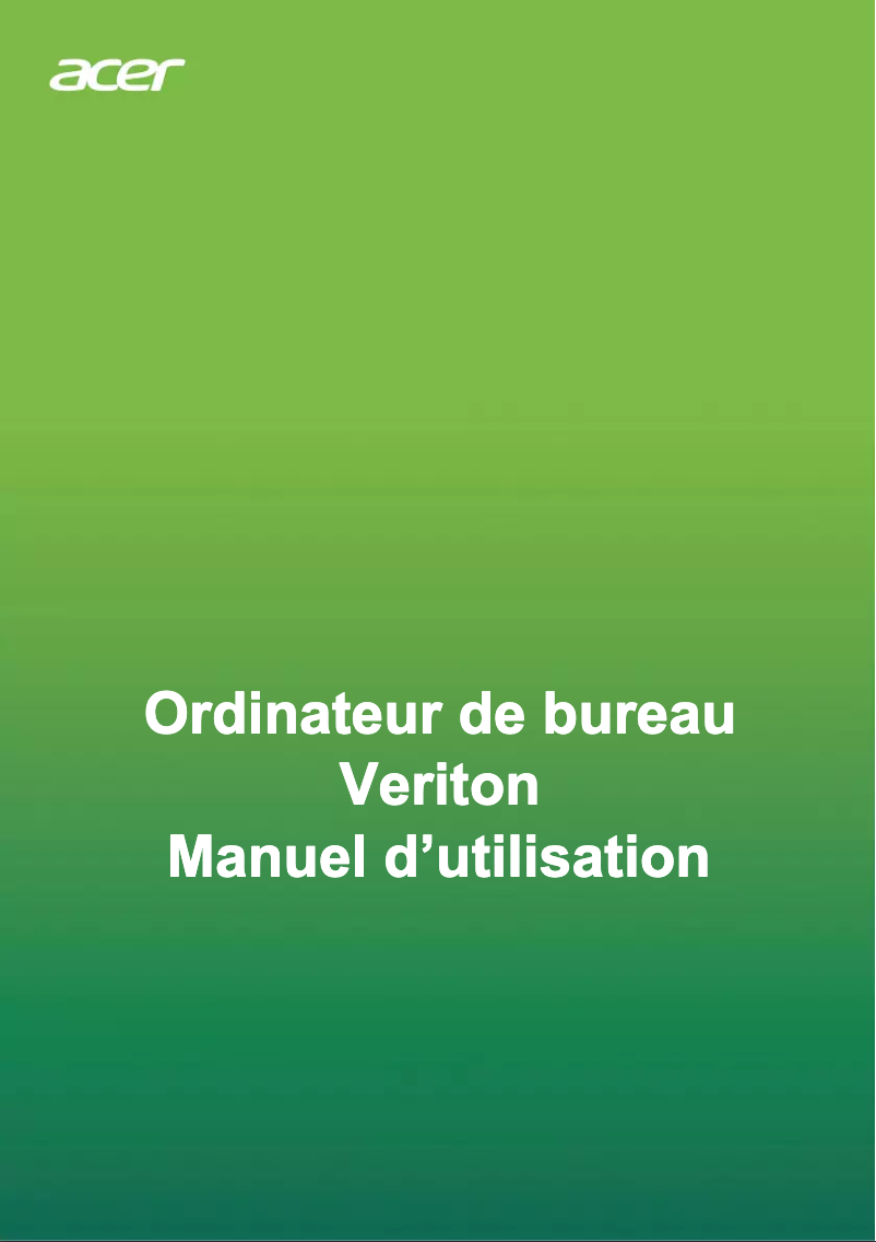 Image de la première page du manuel de l'appareil Veriton N6670G