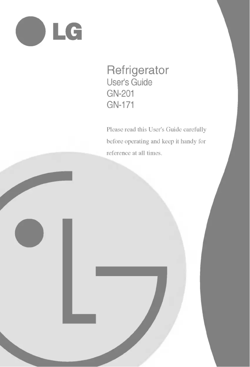 Page 1 de la notice Manuel utilisateur LG GN-171SLK