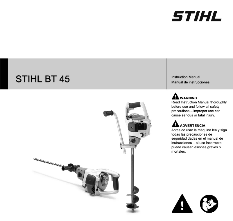 Page 1 de la notice Manuel utilisateur Stihl BT 45