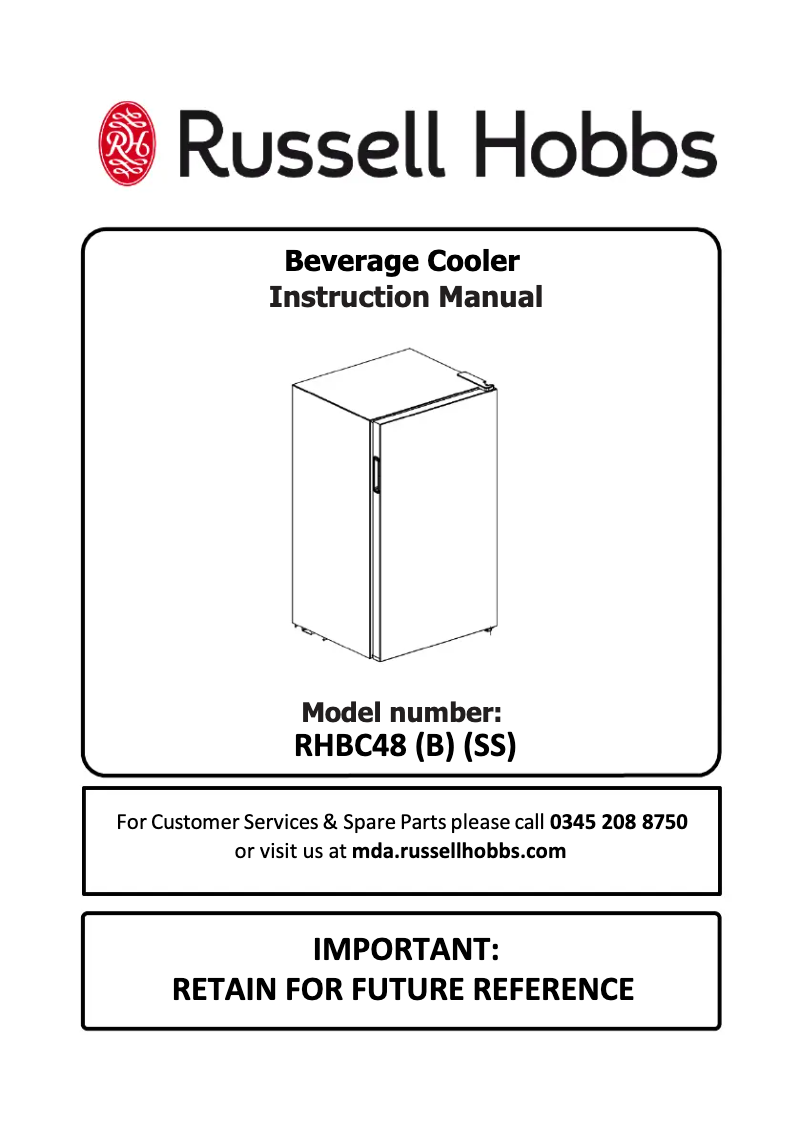 Page 1 de la notice Manuel utilisateur Russell Hobbs RHBC48