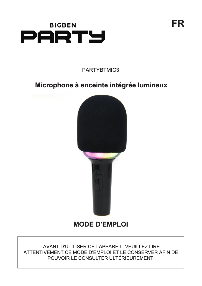 Página 1 del manual Manual de usuario Bigben PARTYBTMIC3