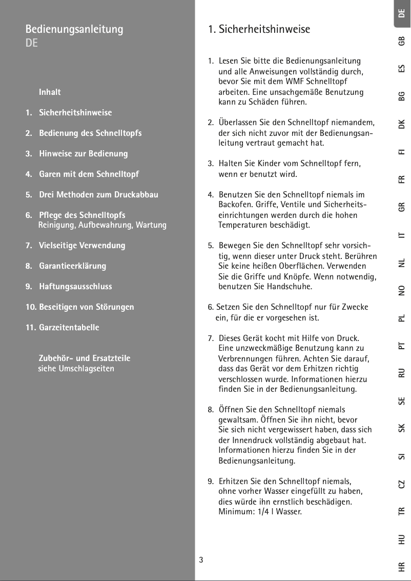 Page 1 de la notice Manuel utilisateur WMF 07.9260.6042