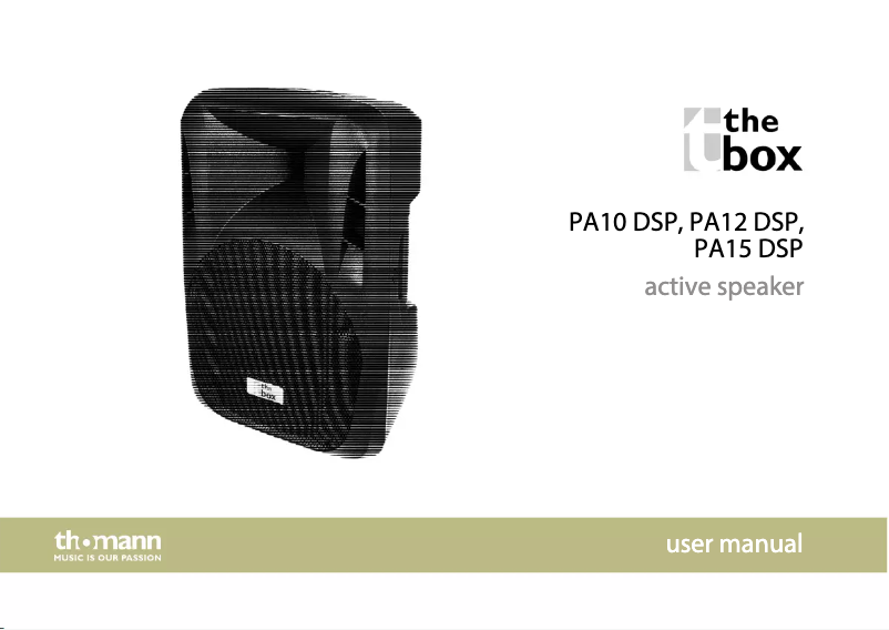 Page n°1 - Manuel utilisateur The Box PA 12 DSP
