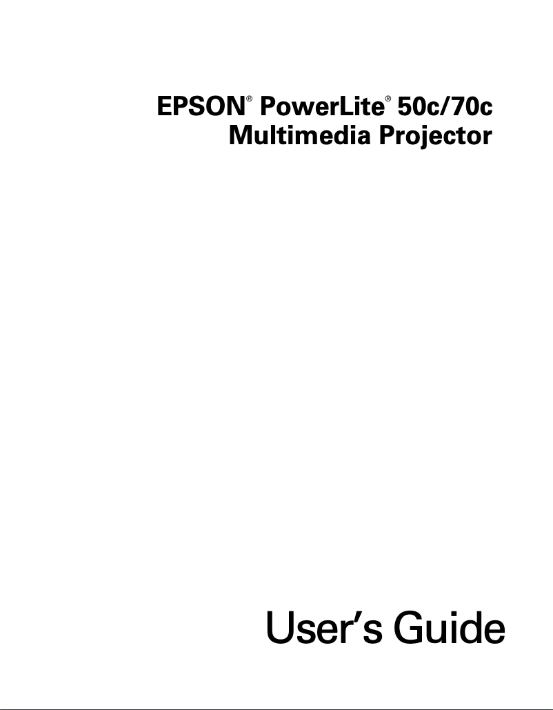 Image de la première page du manuel de l'appareil PowerLite 70c