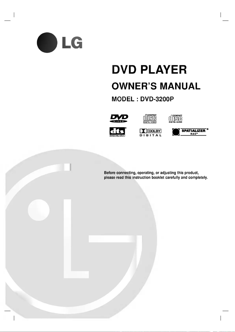 Page 1 de la notice Manuel utilisateur LG DVD-3200P