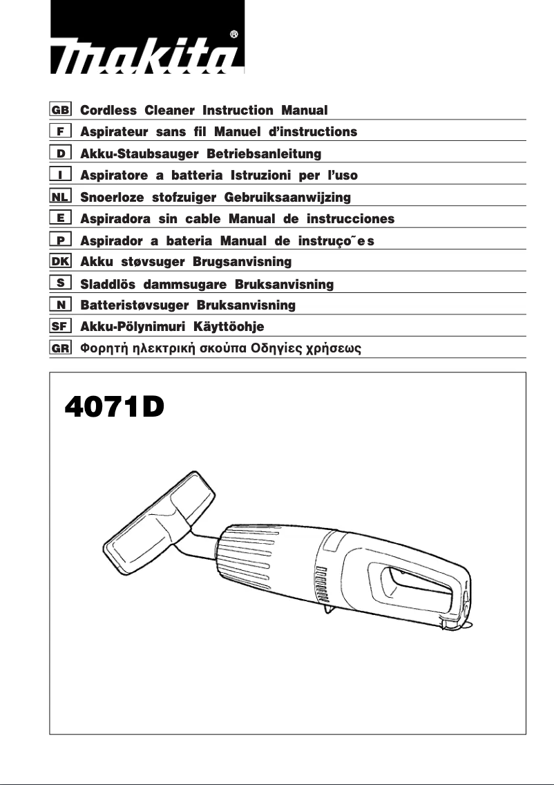 Image de la première page du manuel de l'appareil 4071D