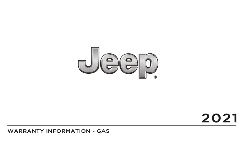 Page 1 de la notice Informations de garantie Jeep Renegade (2021)