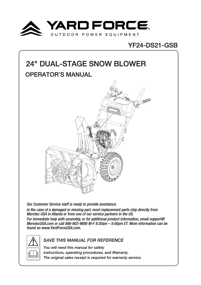 Image de la première page du manuel de l'appareil YF24-DS21-GSB