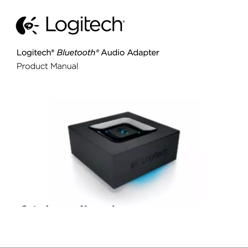 Page 1 de la notice Manuel utilisateur Logitech Bluetooth Audio Adapter
