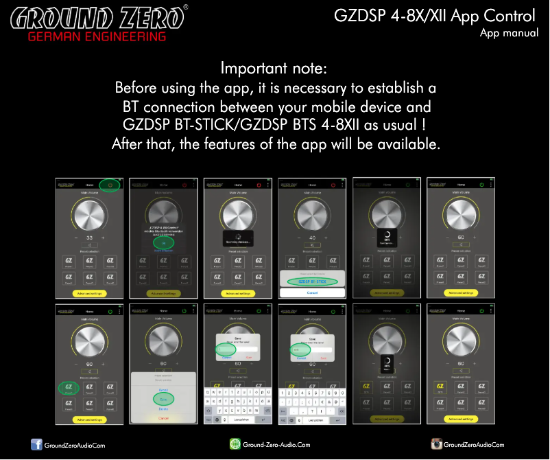 Página 1 del manual Manual de usuario Ground Zero GZDSP 4-8XII