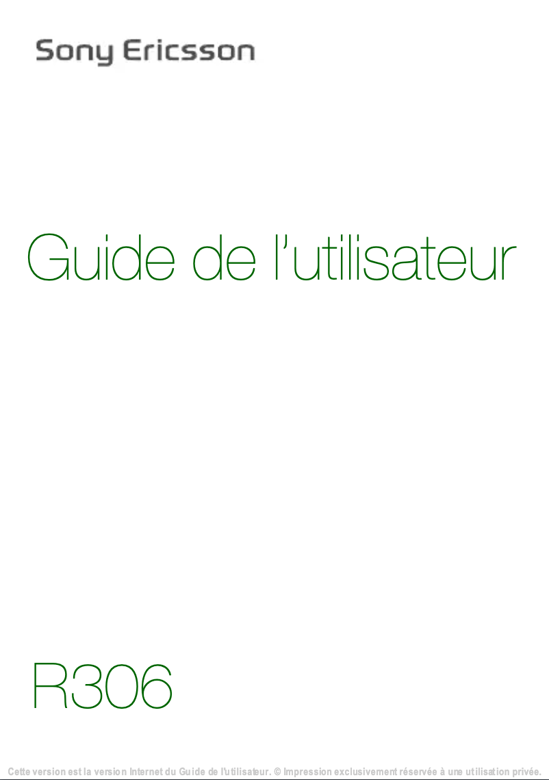 Image de la première page du manuel de l'appareil R306