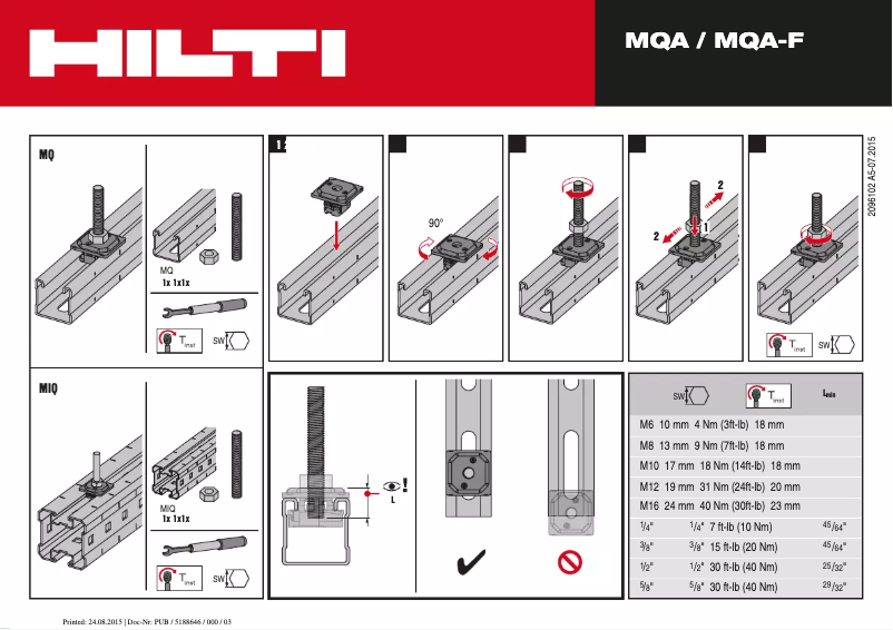 Página 1 del manual Manual de usuario Hilti MQA-F