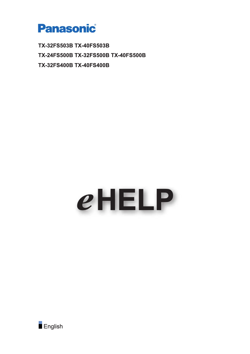 Page 1 de la notice Mode d'emploi Panasonic TX-40FS500B