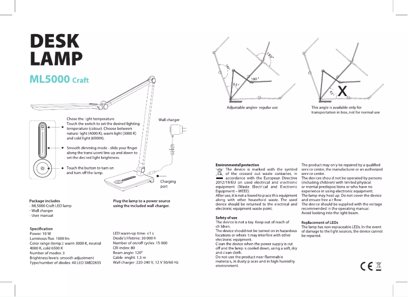 Page n°1 - Manuel utilisateur MaxCom ML5000 Craft