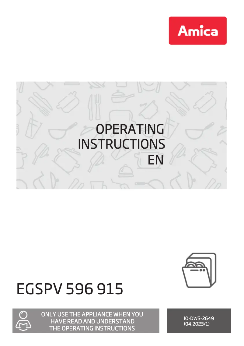 Page n°1 - Manuel utilisateur Amica EGSPV 596 915